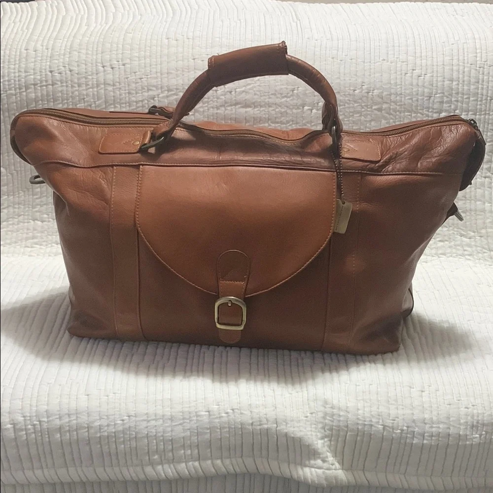Claire Chase Laramie Leather Saddle Duffel Minimalist Quite Contemporary Travel